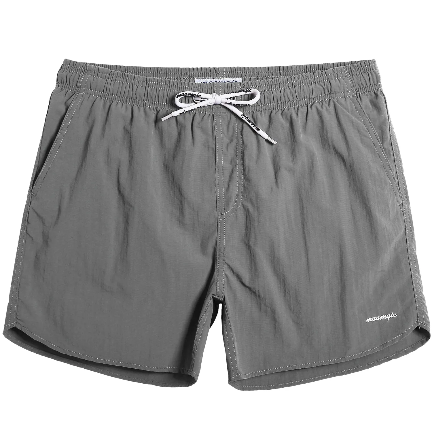 4.5 Inch Solid Nylon Swim Trunks Slim Fit