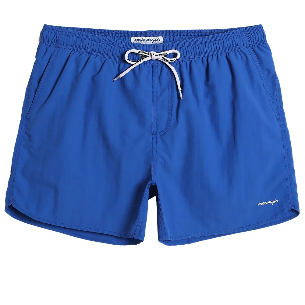 4.5 Inch Solid Nylon Swim Trunks Slim Fit