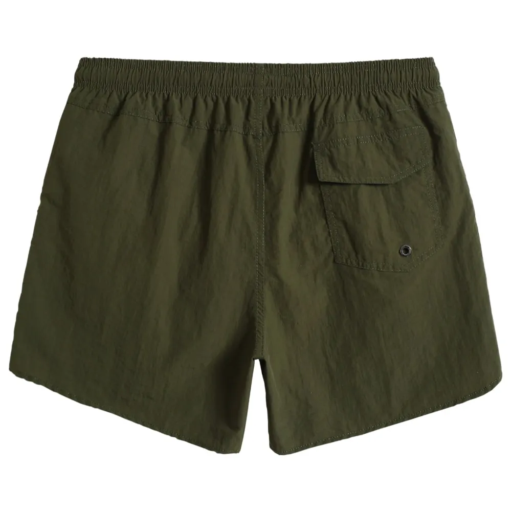 4.5 Inch Solid Nylon Swim Trunks Slim Fit