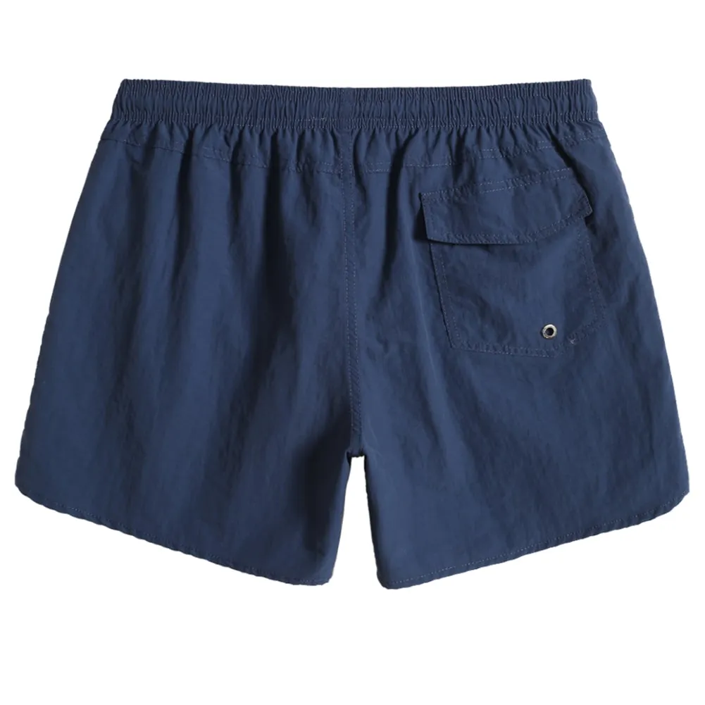 4.5 Inch Solid Nylon Swim Trunks Slim Fit