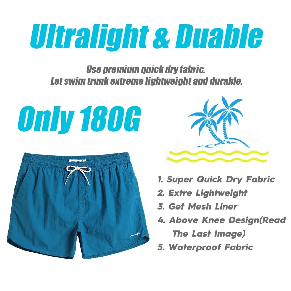 4.5 Inch Solid Nylon Swim Trunks Slim Fit