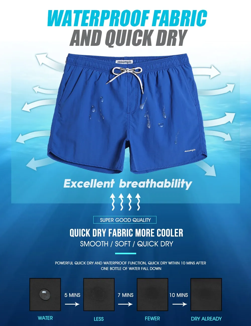 4.5 Inch Solid Nylon Swim Trunks Slim Fit