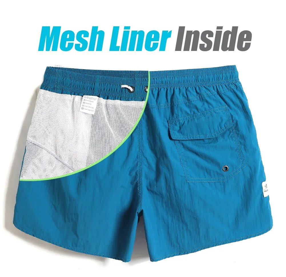 4.5 Inch Solid Nylon Swim Trunks Slim Fit