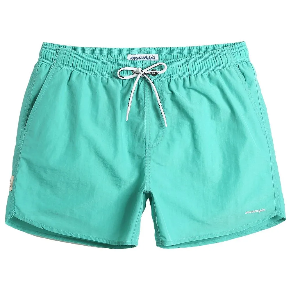 4.5 Inch Solid Nylon Swim Trunks Slim Fit