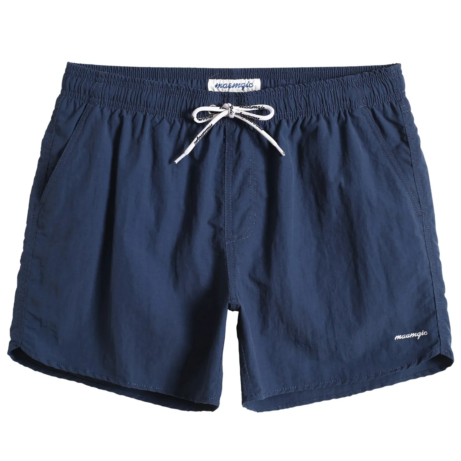 4.5 Inch Solid Nylon Swim Trunks Slim Fit