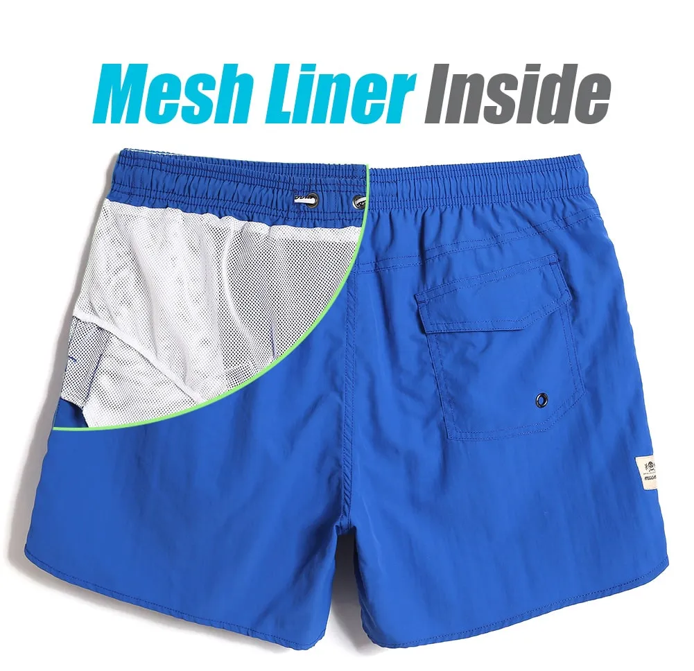 4.5 Inch Solid Nylon Swim Trunks Slim Fit