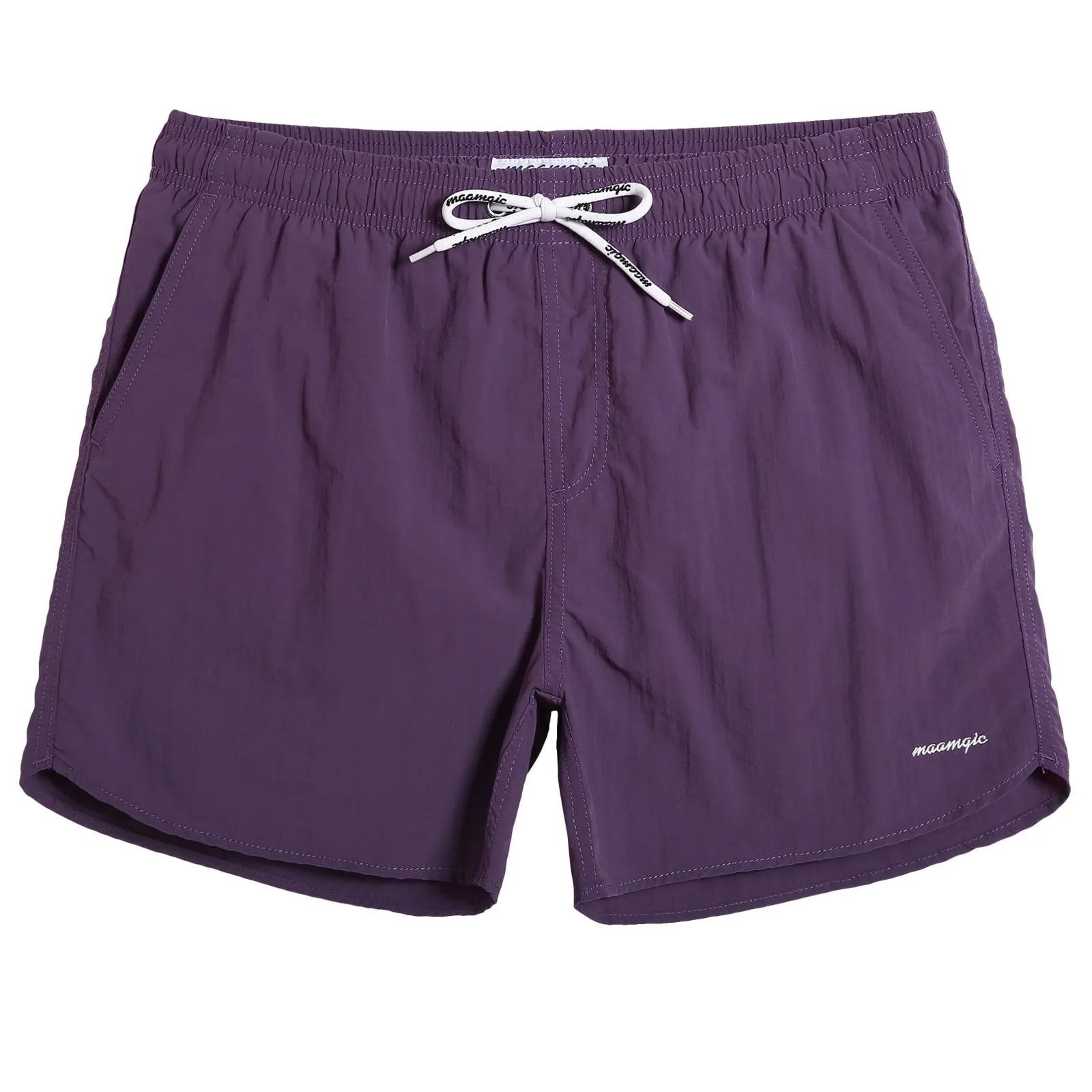 4.5 Inch Solid Nylon Swim Trunks Slim Fit