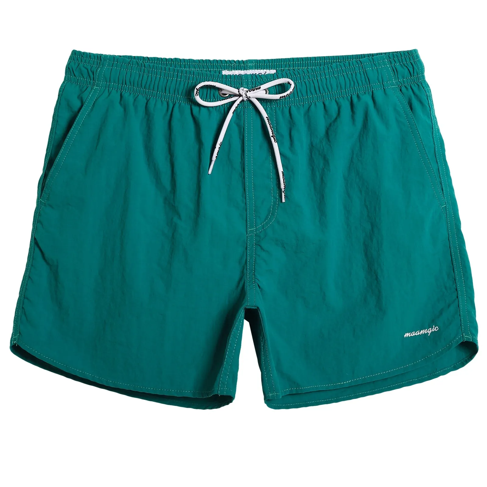 4.5 Inch Solid Nylon Swim Trunks Slim Fit