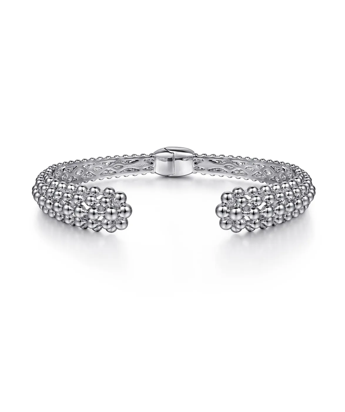 925 Sterling Silver Bujukan Beaded Split Bangle