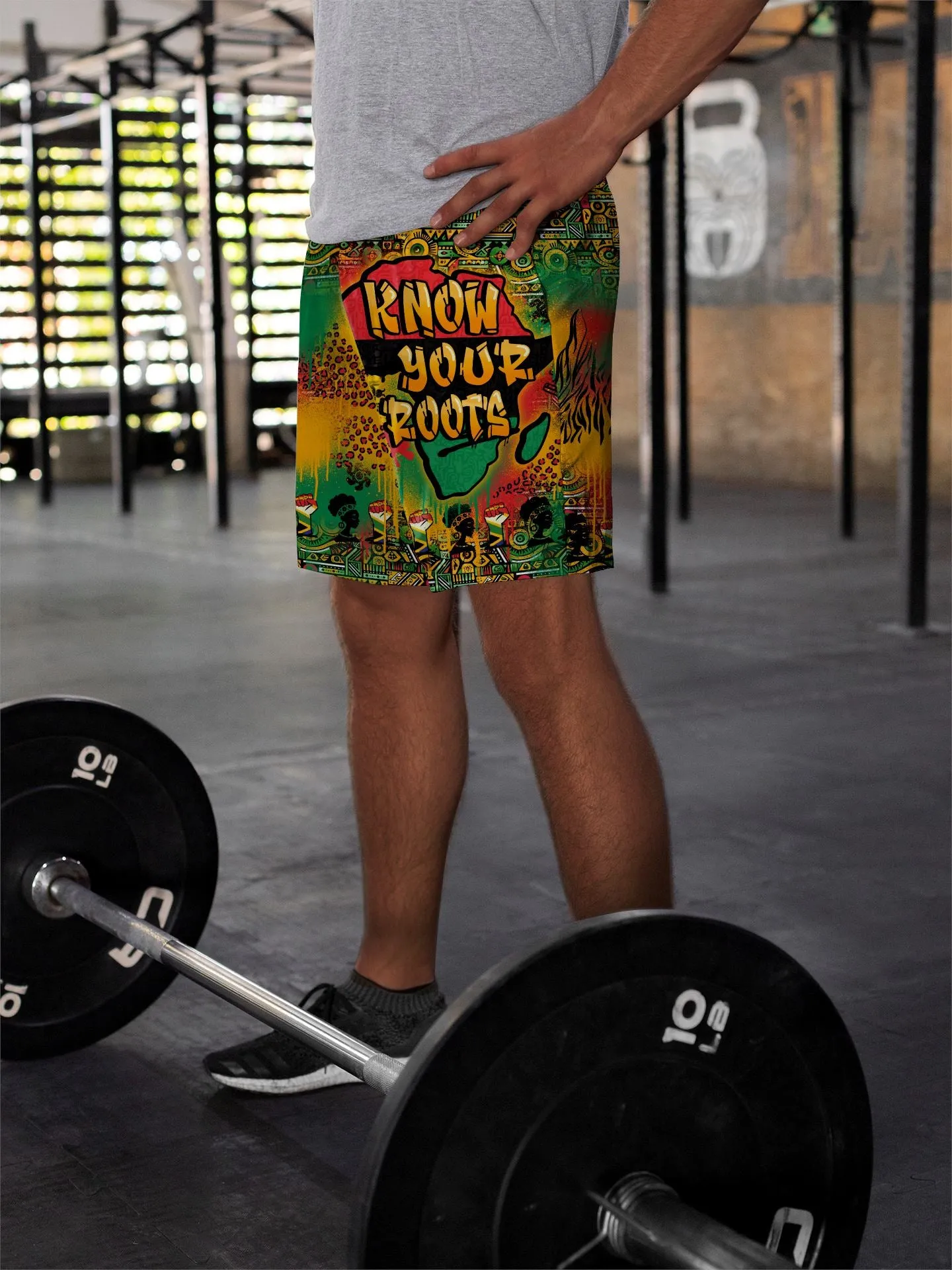 African Map Graffiti Shorts