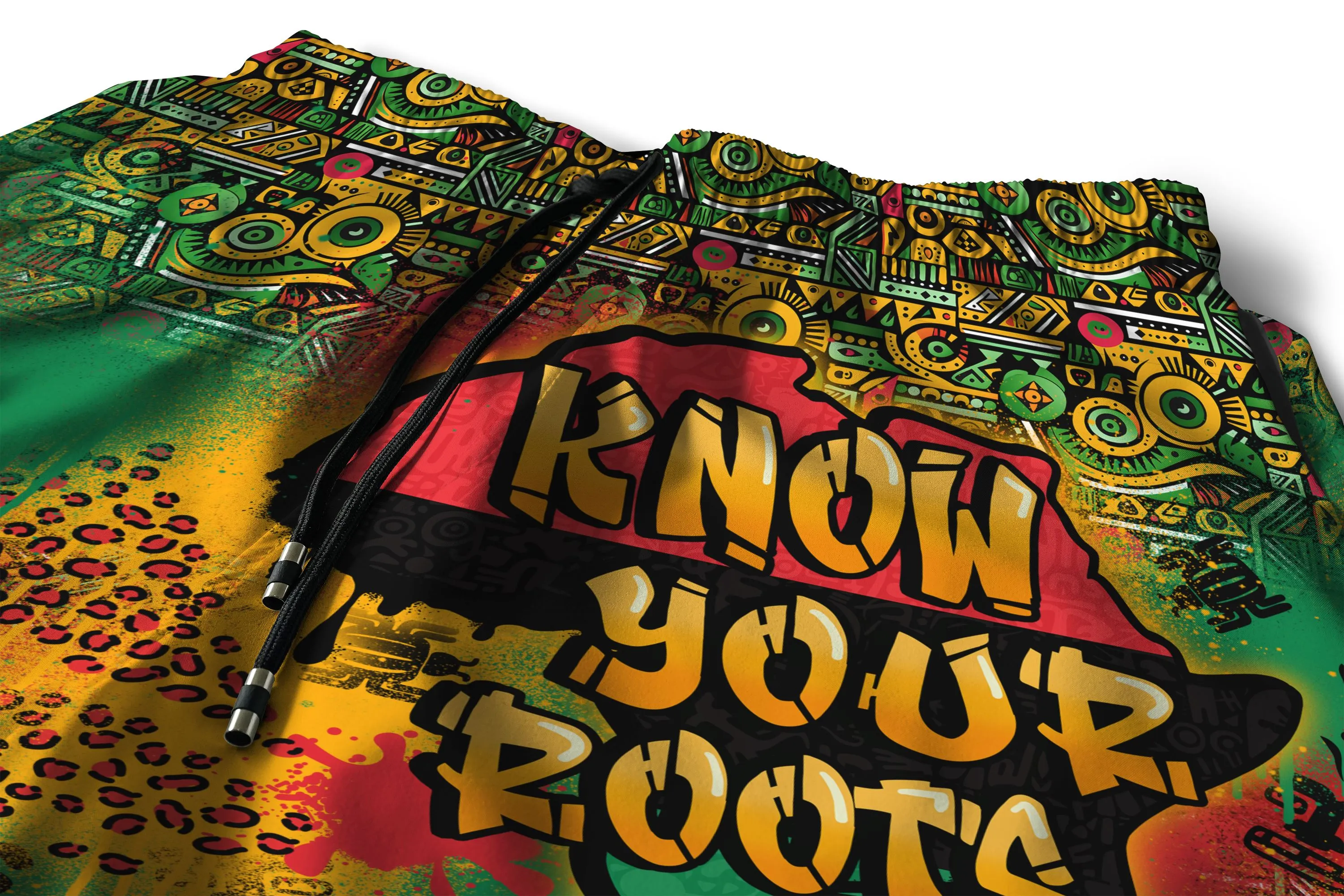 African Map Graffiti Shorts