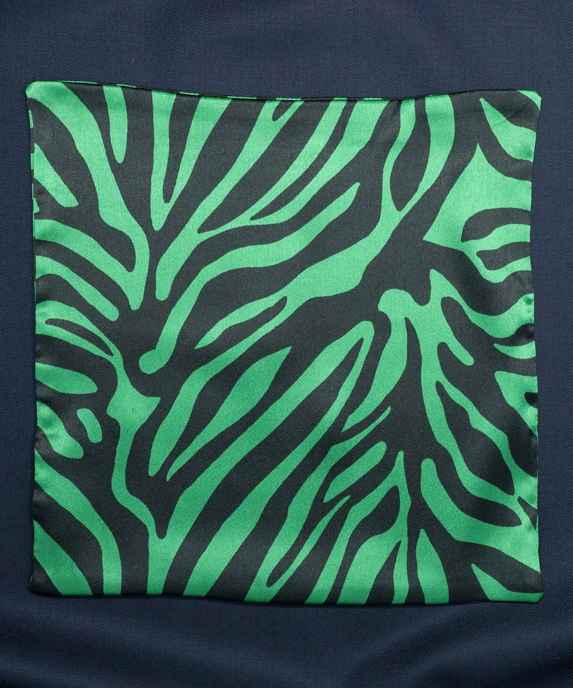 After 8 Abstract Green Pocket Square