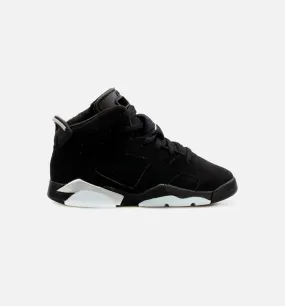 Air Jordan 6 Retro Metallic Silver Preschool Lifestyle Shoe - Black