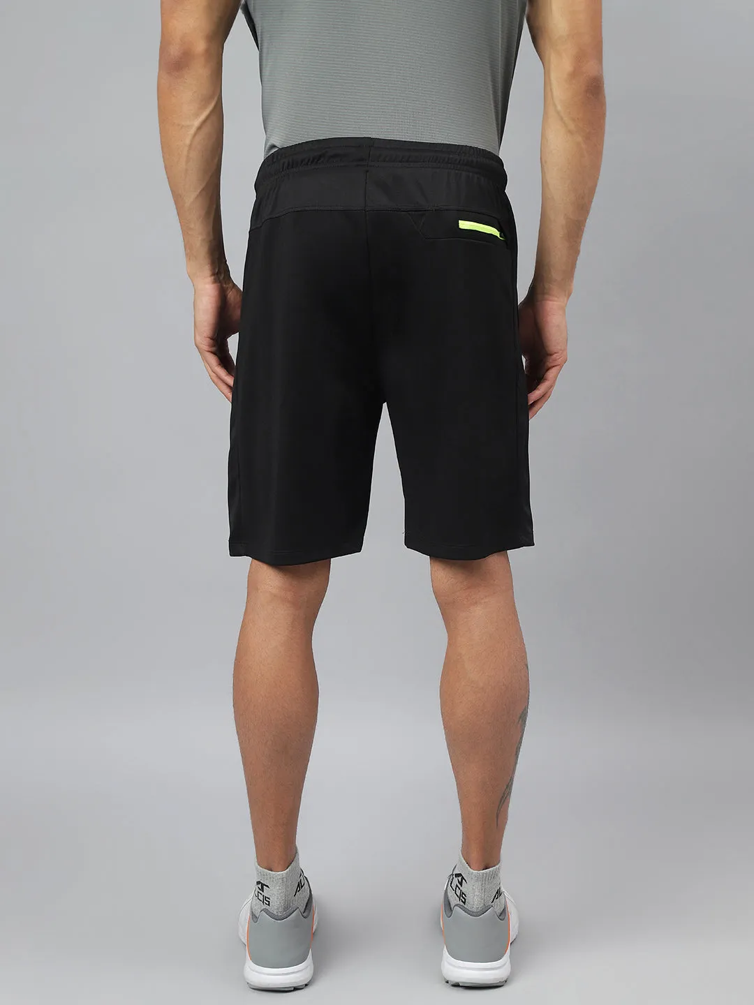 Alcis Men Black Anti-Static Slim-Fit Training Shorts