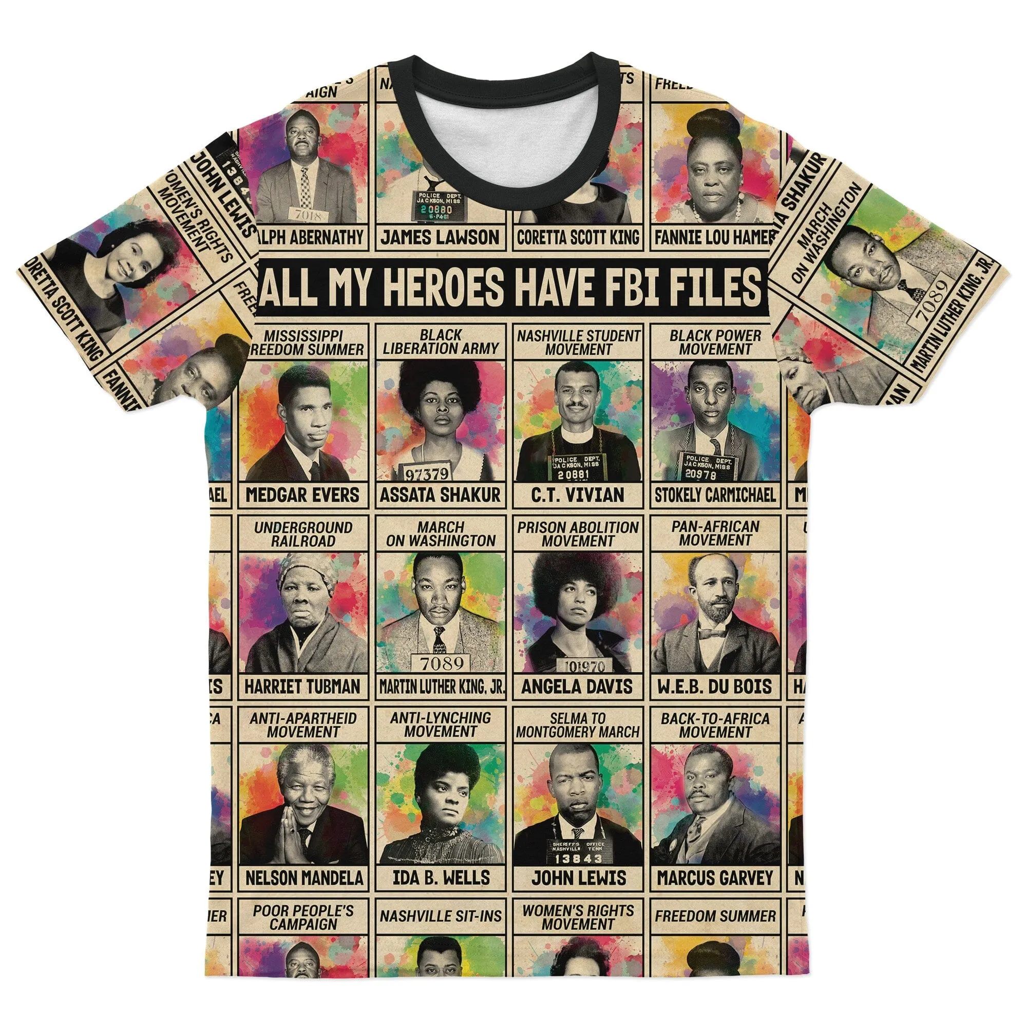 All My Heroes Have FBI Files T-shirt and Shorts Set