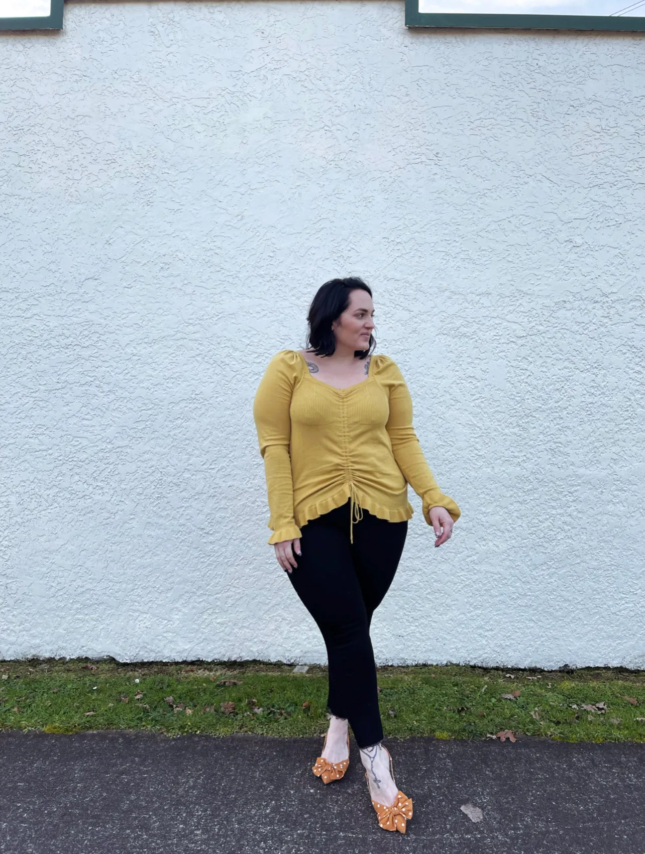 Anita knit top - mustard