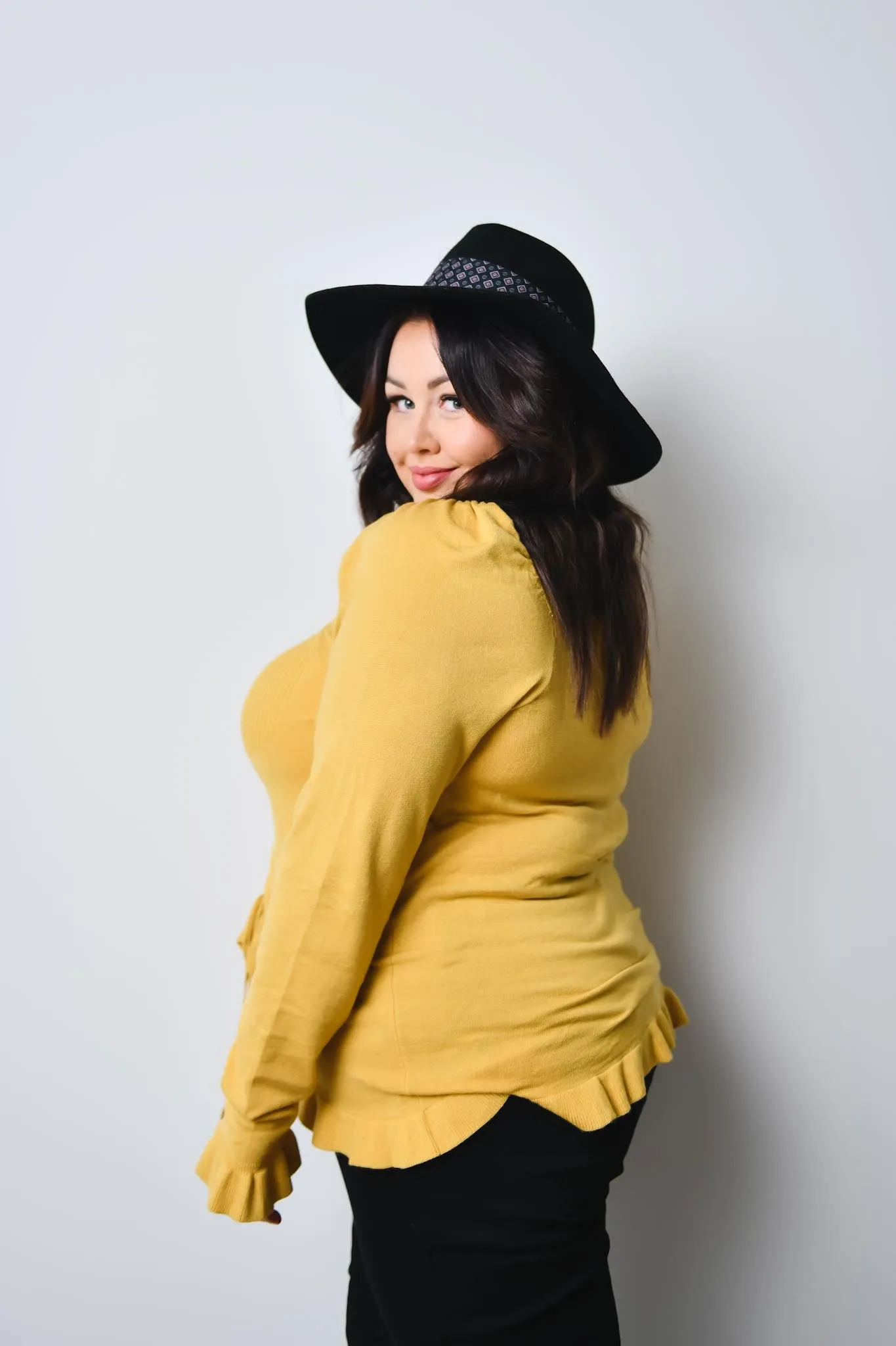 Anita knit top - mustard