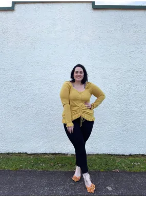 Anita knit top - mustard