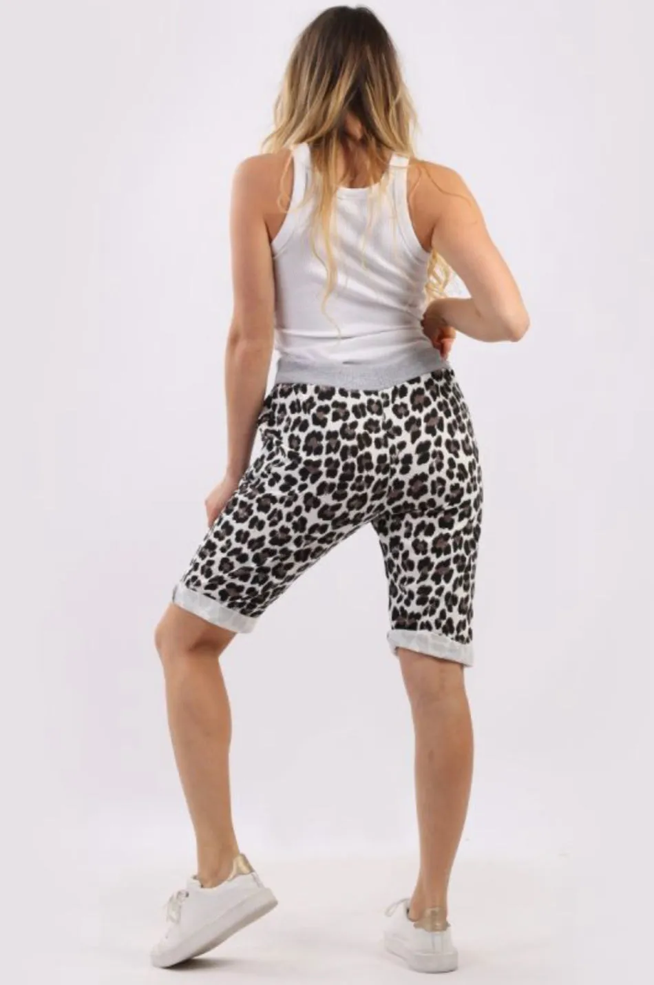 Anne   Kate Italian Leopard Print Shorts 14-18