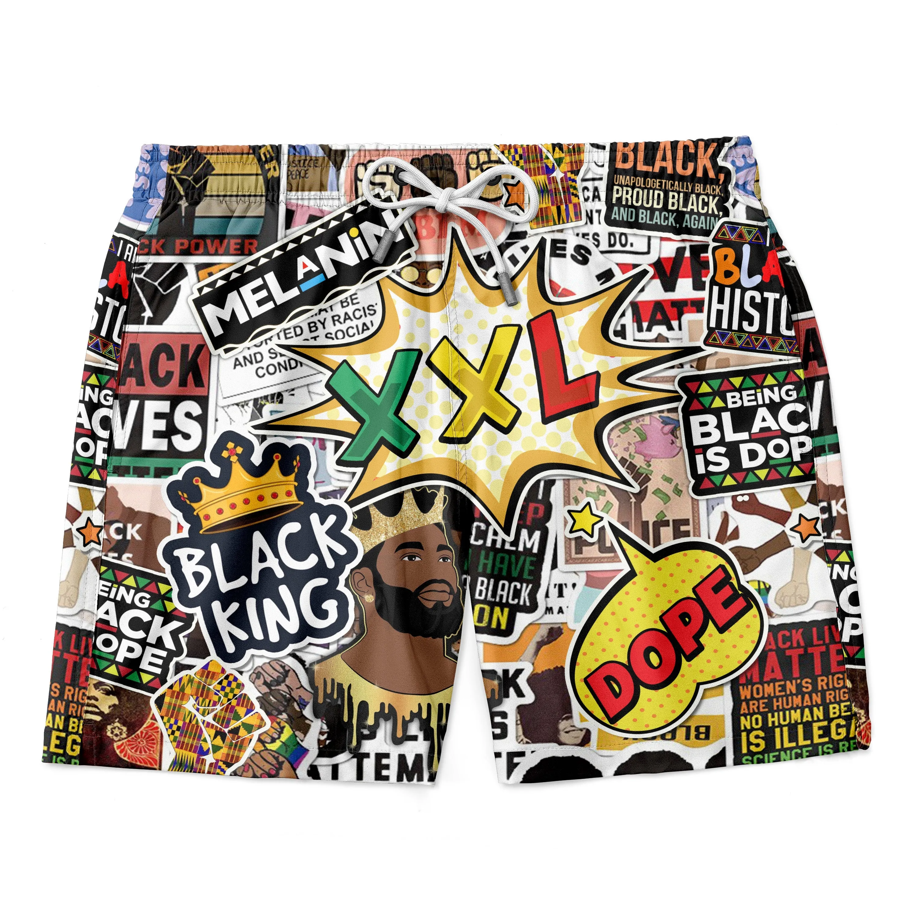 Black King's Time Stickers Shorts