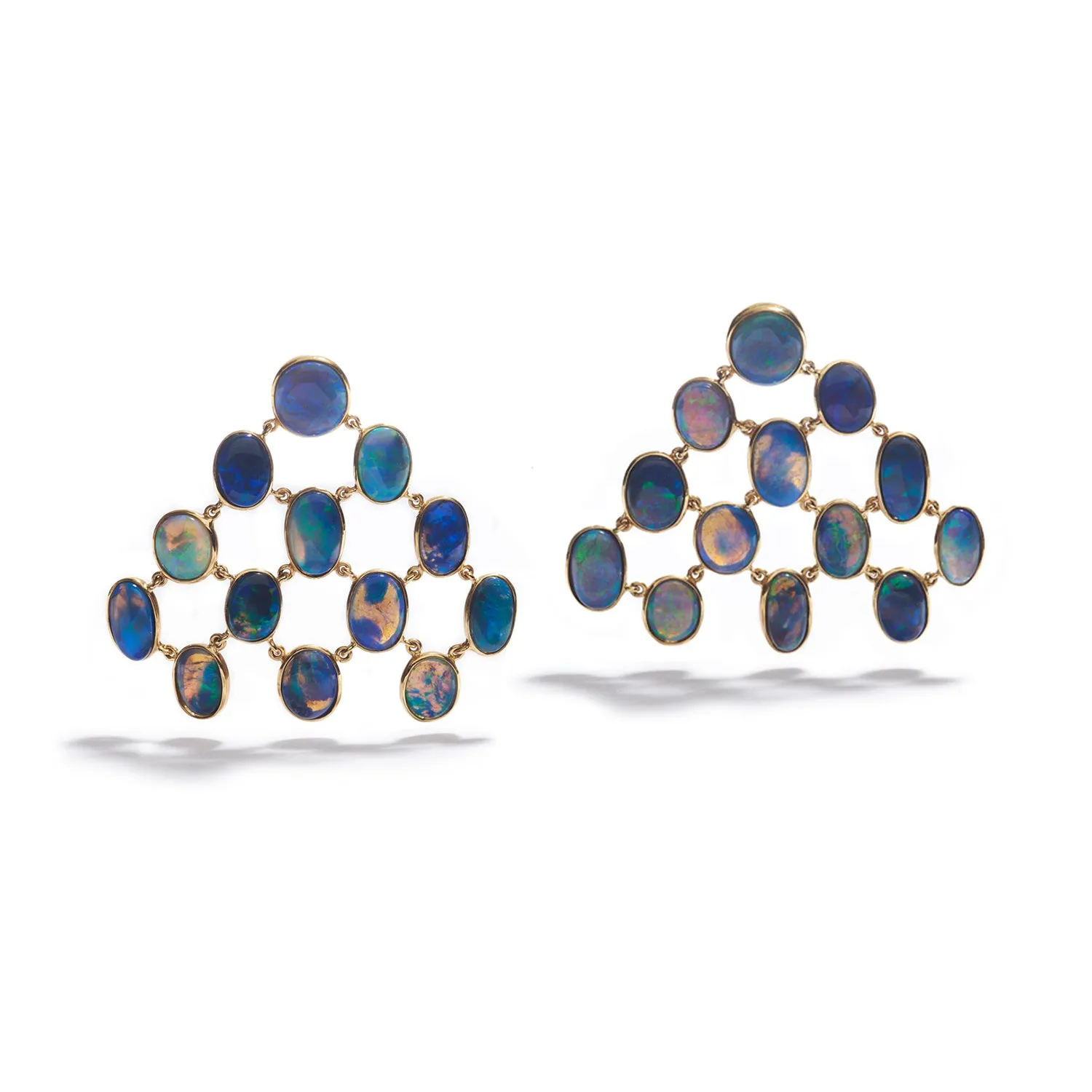 Black Opal Multi-Stone Earrings