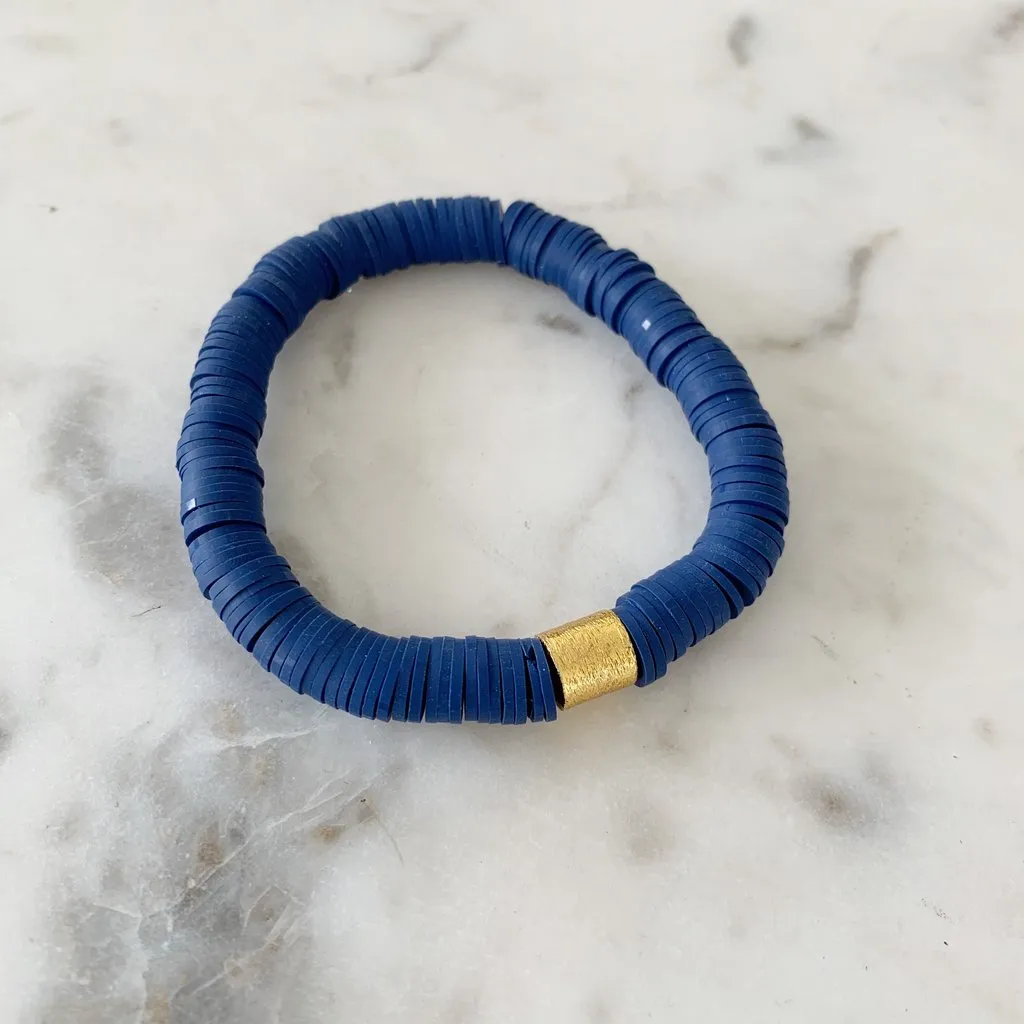 Blue {COLOR POP} Heishi Beads Bracelet