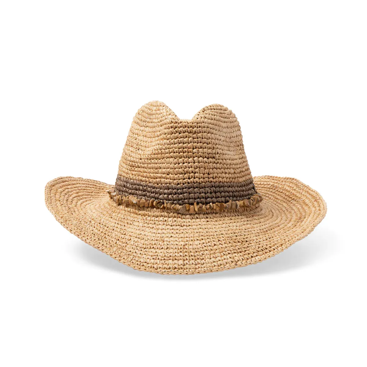 Castaway Handwoven Raffia Cowboy  - Natural BD129