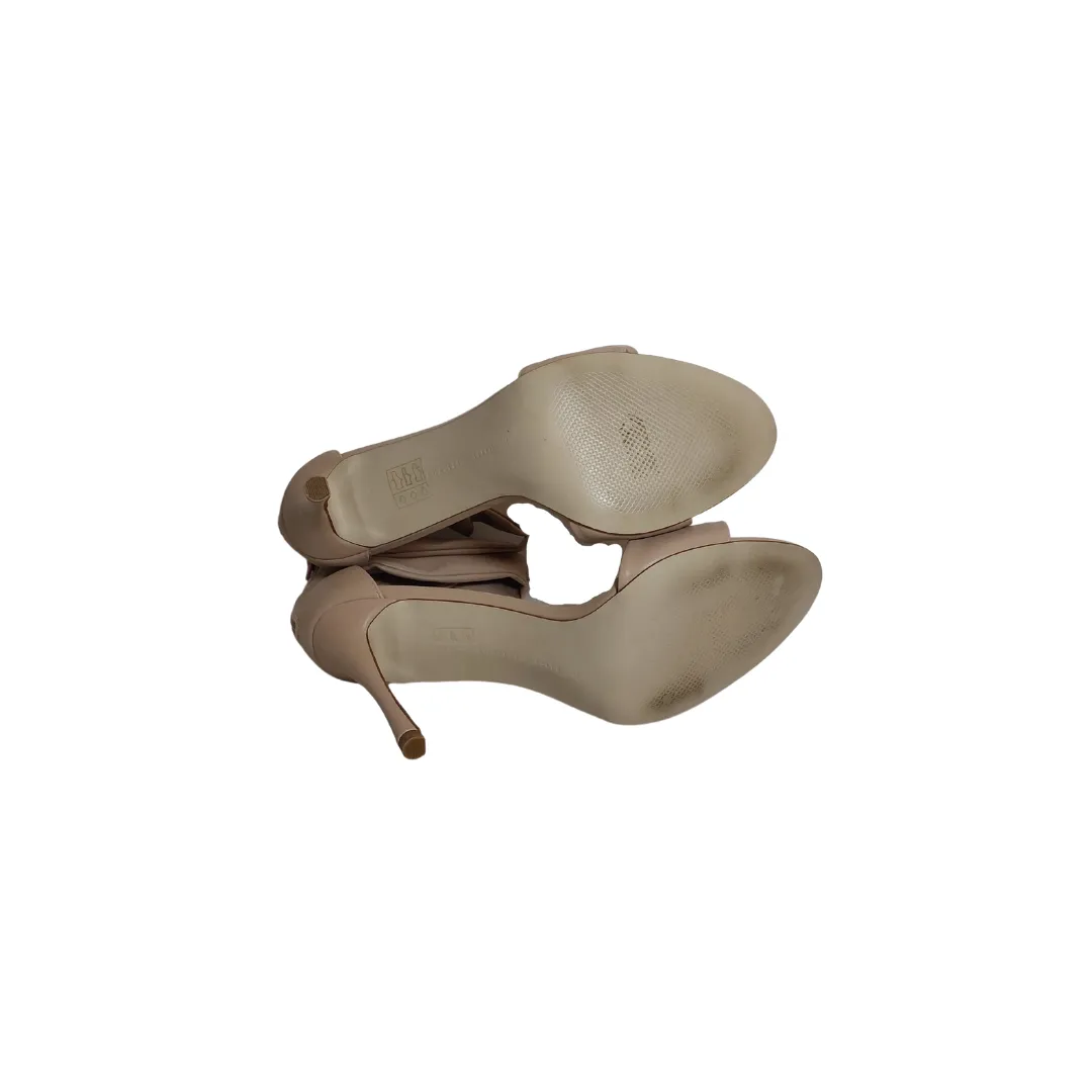 Charles & Keith Nude Buckle Sandal Heels | Gently Used |