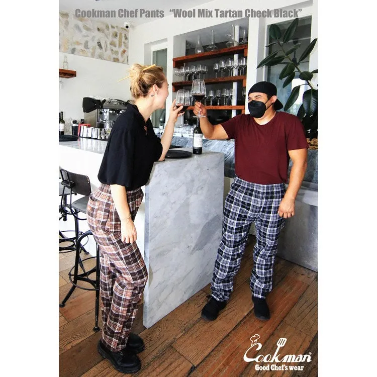 Cookman Chef Pants - Wool Mix Tartan : Black