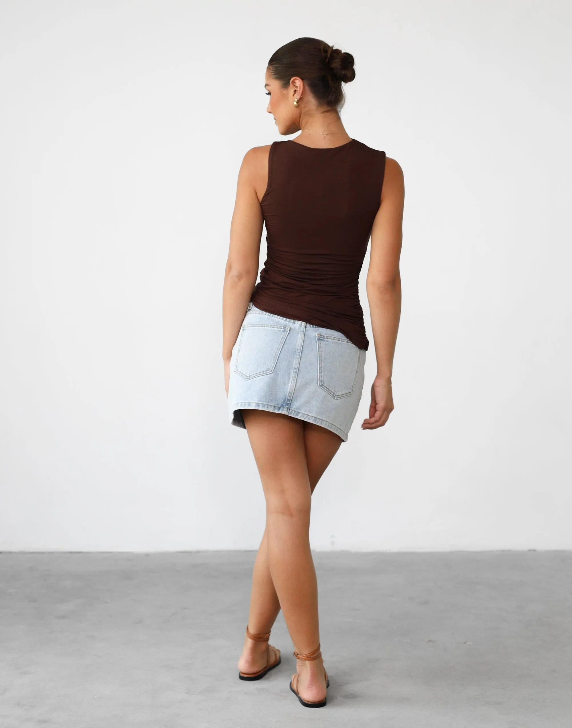 Delphine Tank Top (Chocolate)