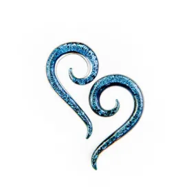 Dichro Glass Tail Spiral - Aqua