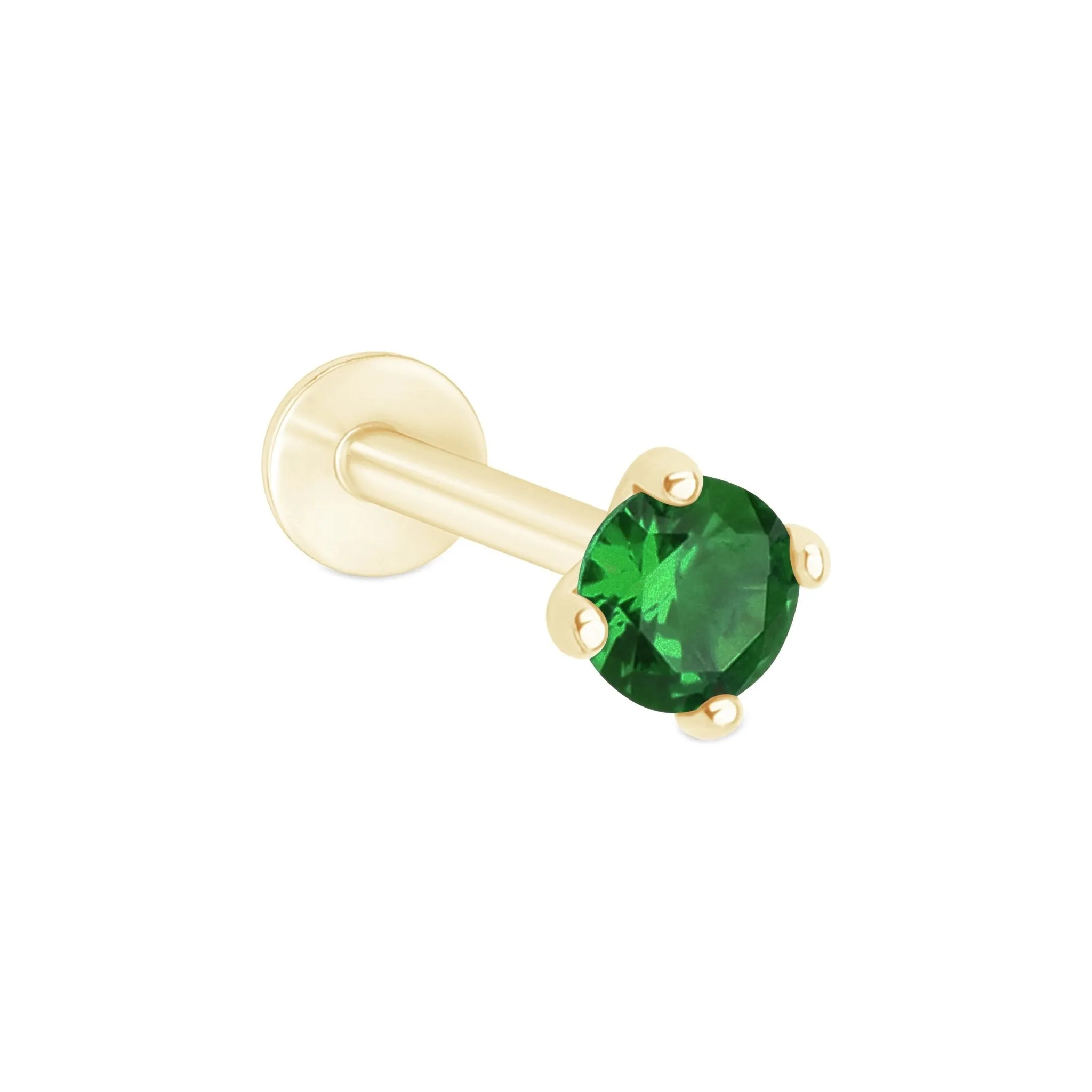 Emerald Flat Back Stud