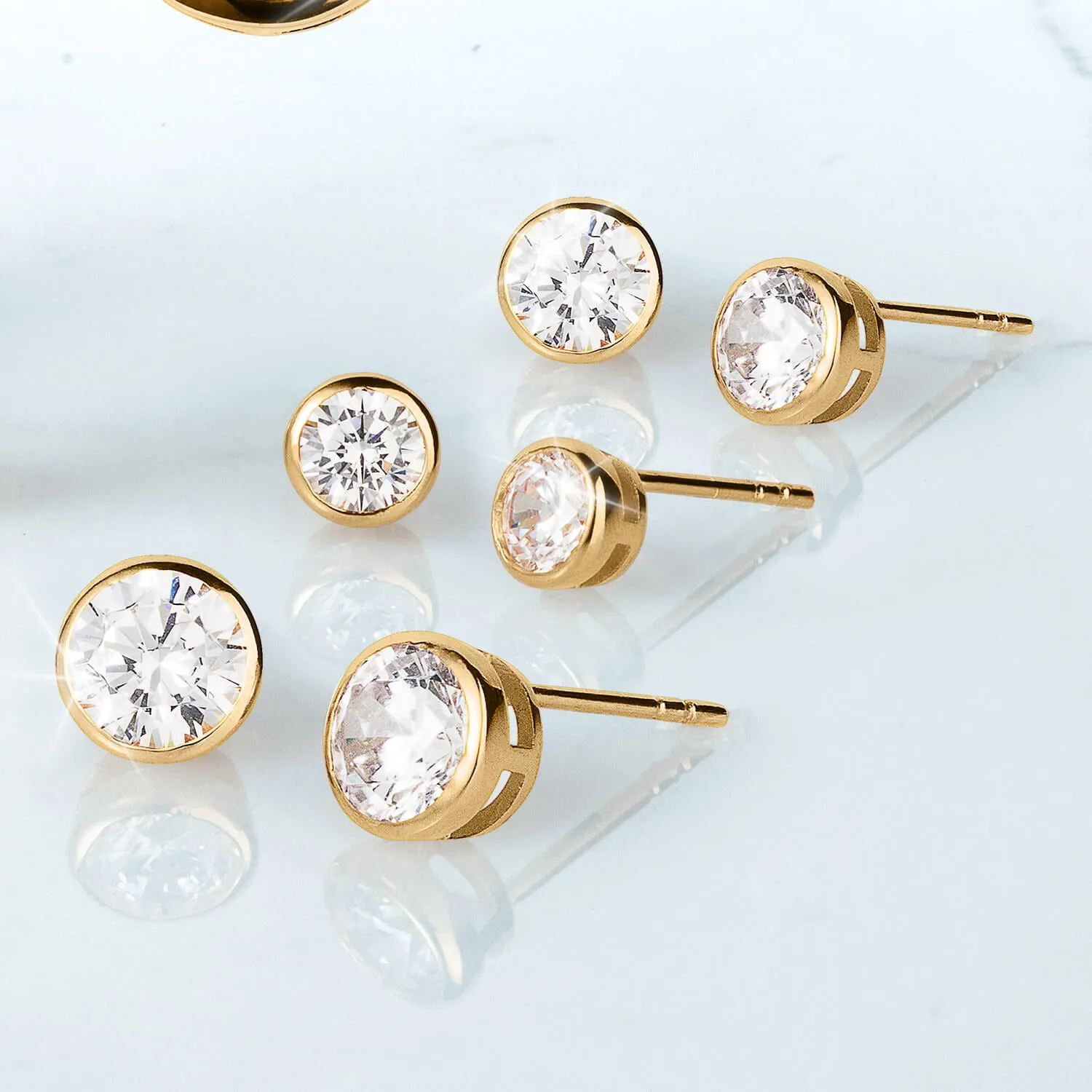 Endless Gems 3 Piece Stud Earrings