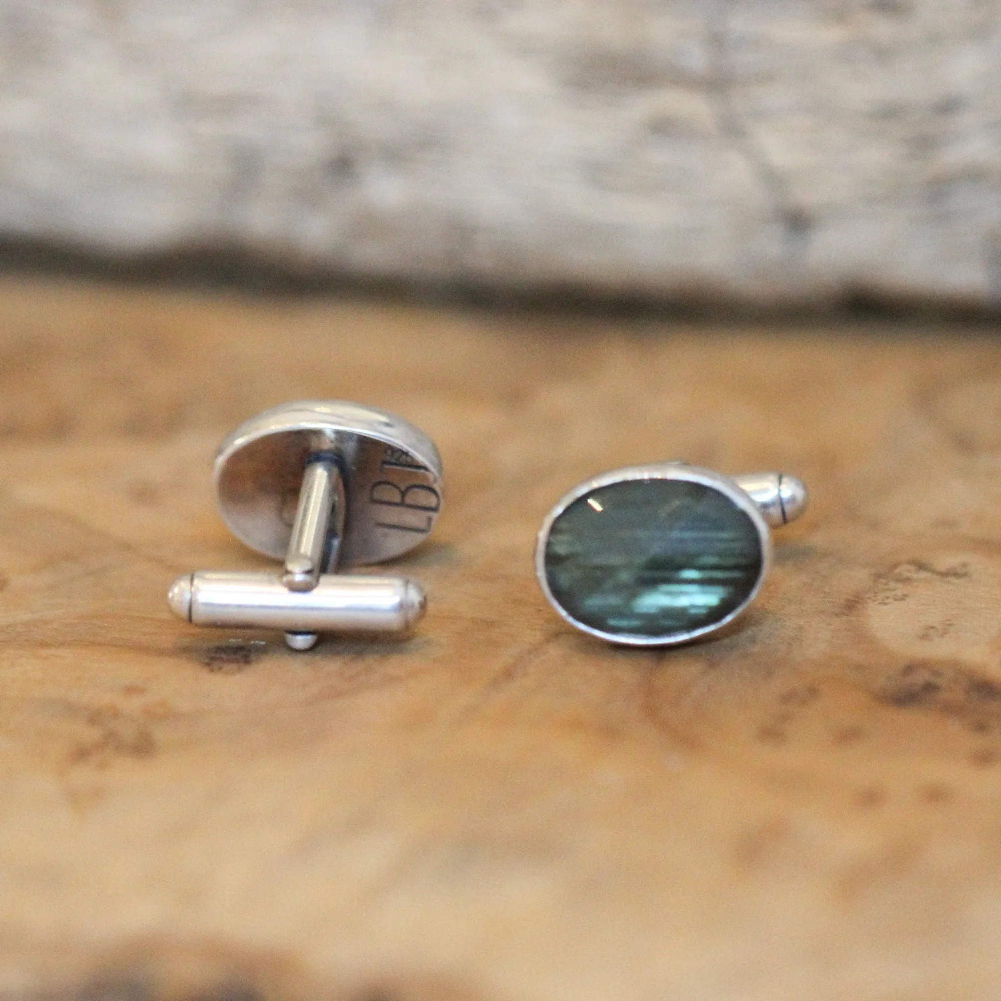 Faceted Labradorite Cuff Links - Labradorite Cufflinks - .925 Sterling Silver - Silversmith Cufflinks