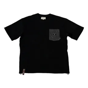 FAIRFAX POCKET ZIP TEE-BLACK