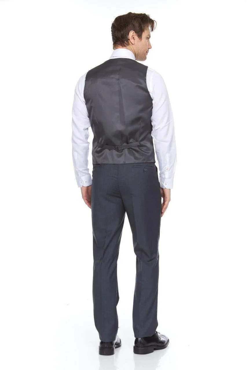 Ferera Collection-Men's 3 Piece Modern Fit Suit Color Gray