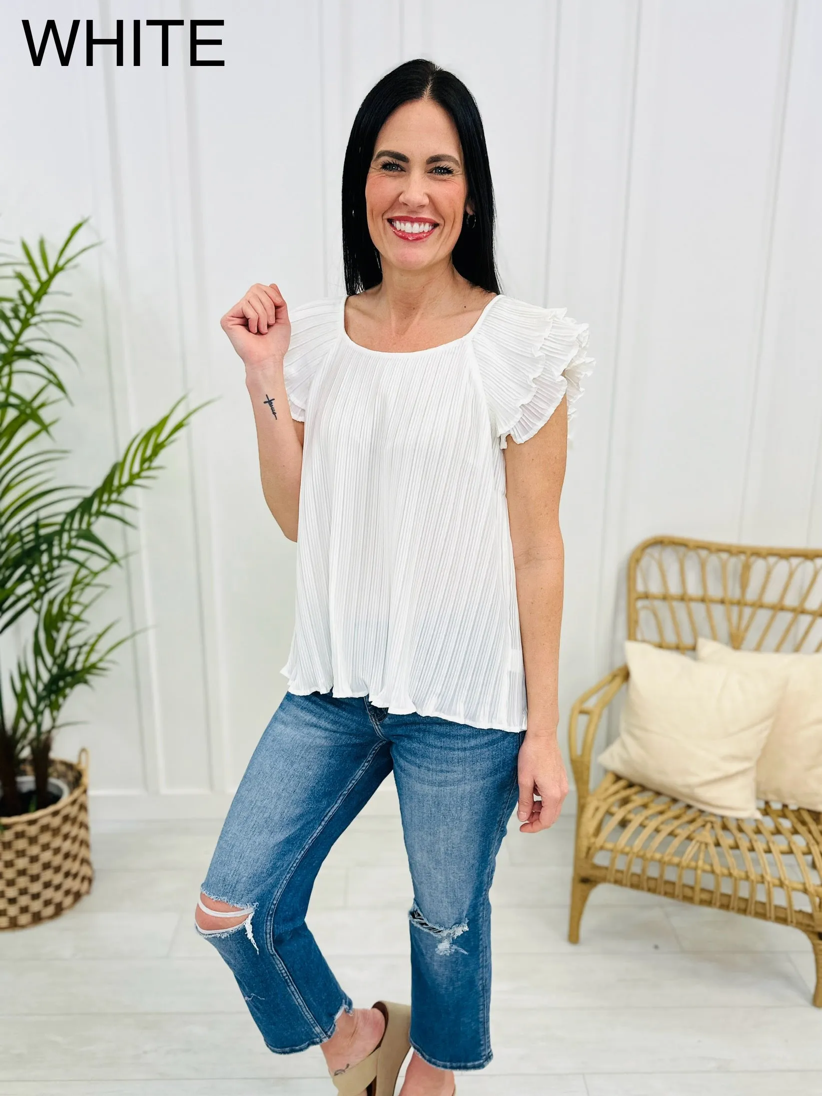 Flattering Style Top- Multiple Colors!