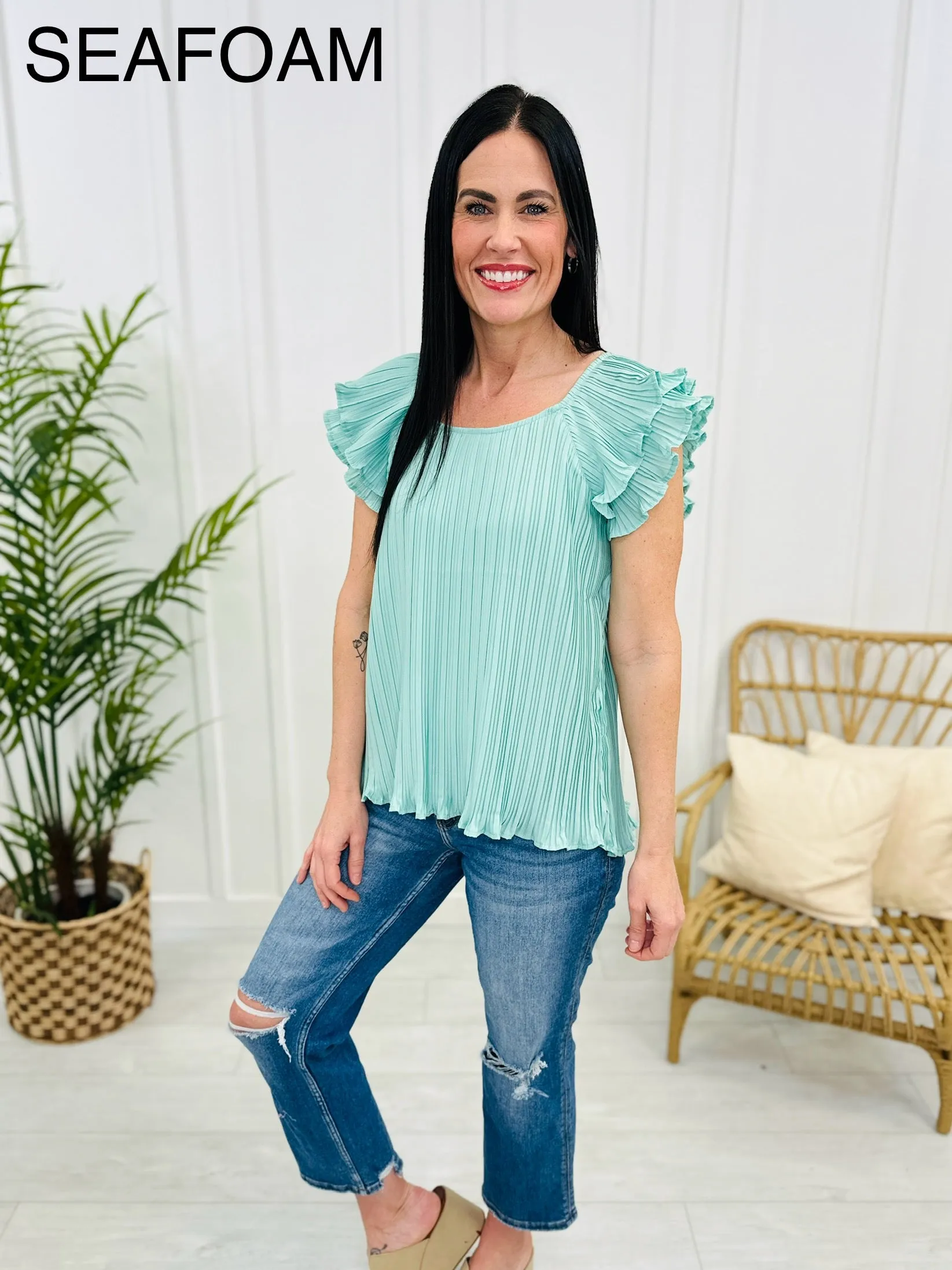 Flattering Style Top- Multiple Colors!