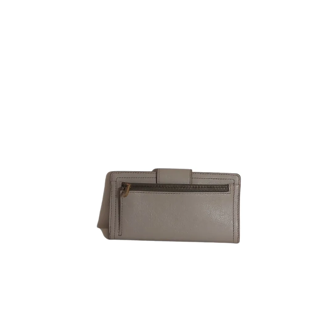 Fossil Taupe Leatherette Logan Tab Wallet Clutch | Like New |