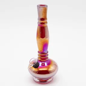 GLASS BONG- MAGNETIC 24cm RED OIL SLICK S/GLASS