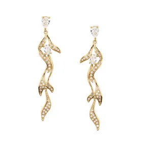 Glittering Wave Earrings