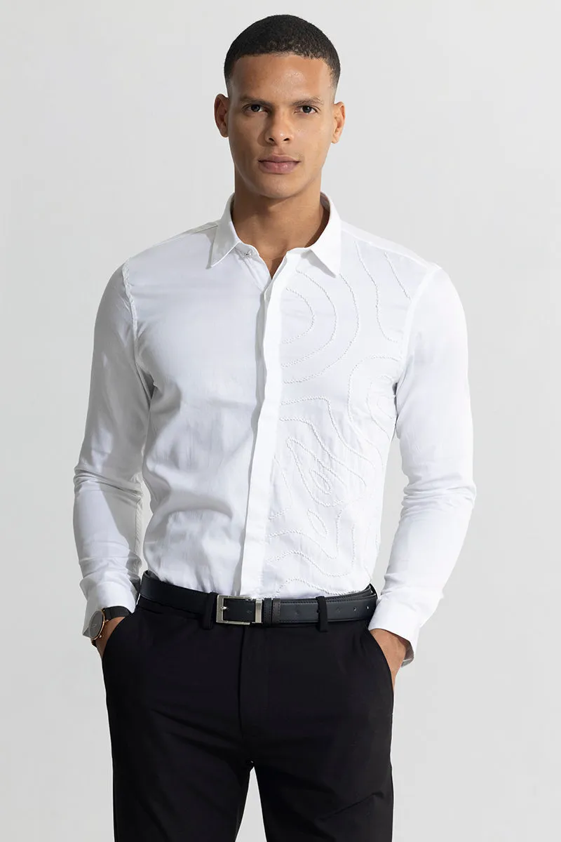 Grafer Beaded White Shirt