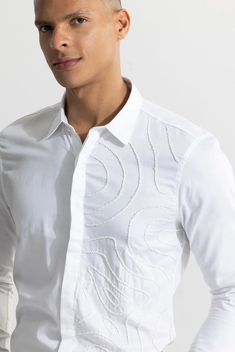 Grafer Beaded White Shirt