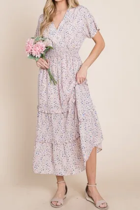 HEYSON Sweet Talk Kimono Sleeve Maxi Dress in Blush Pink