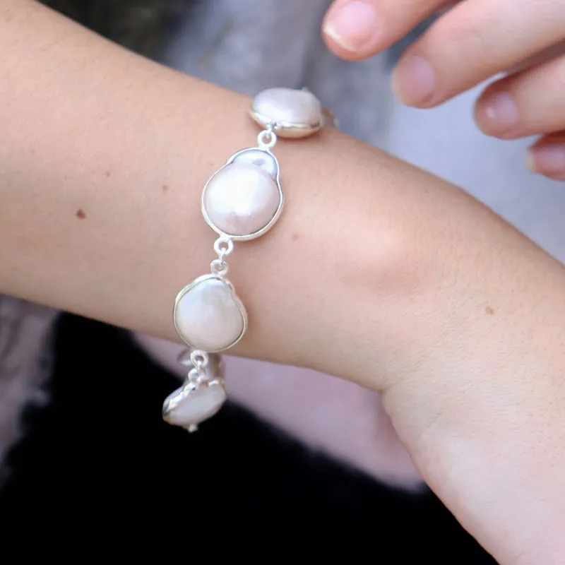 Kala Pearl Silver Bracelet