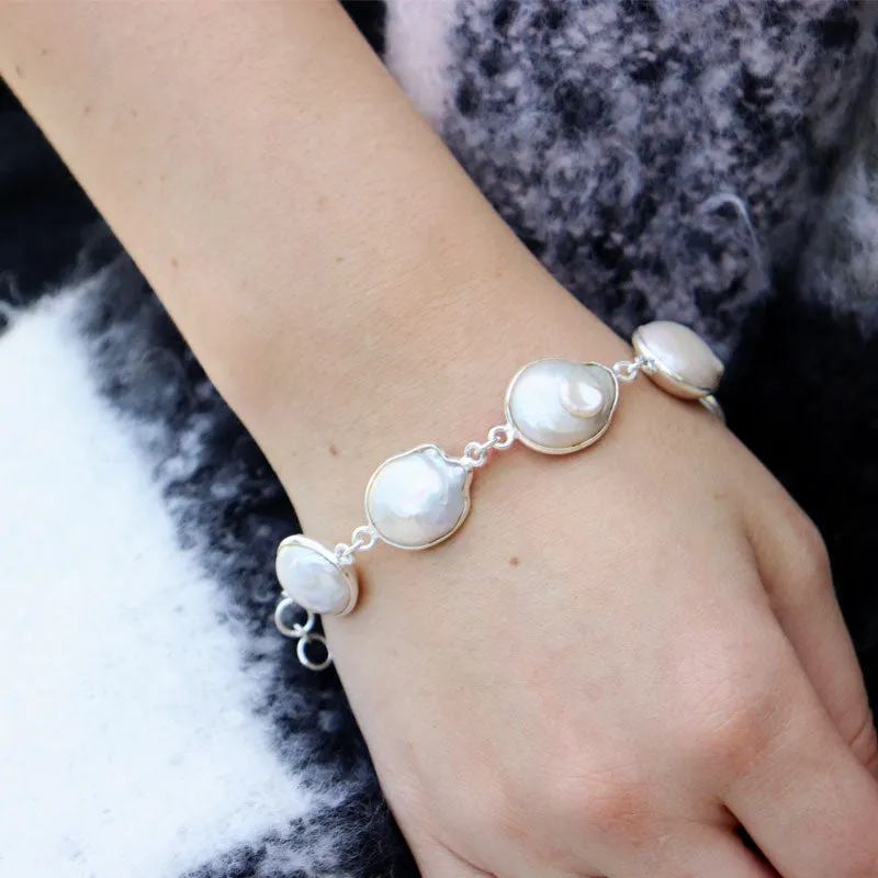 Kala Pearl Silver Bracelet