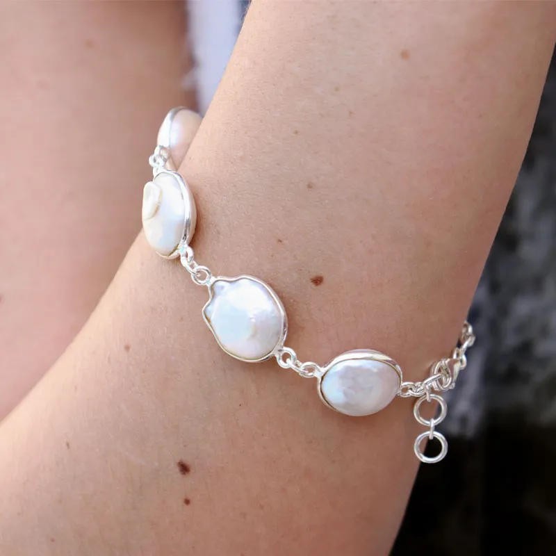 Kala Pearl Silver Bracelet