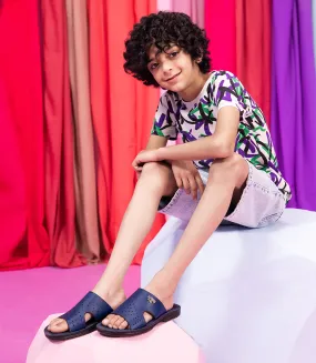 KB0189-NAVY-Boy Slippers