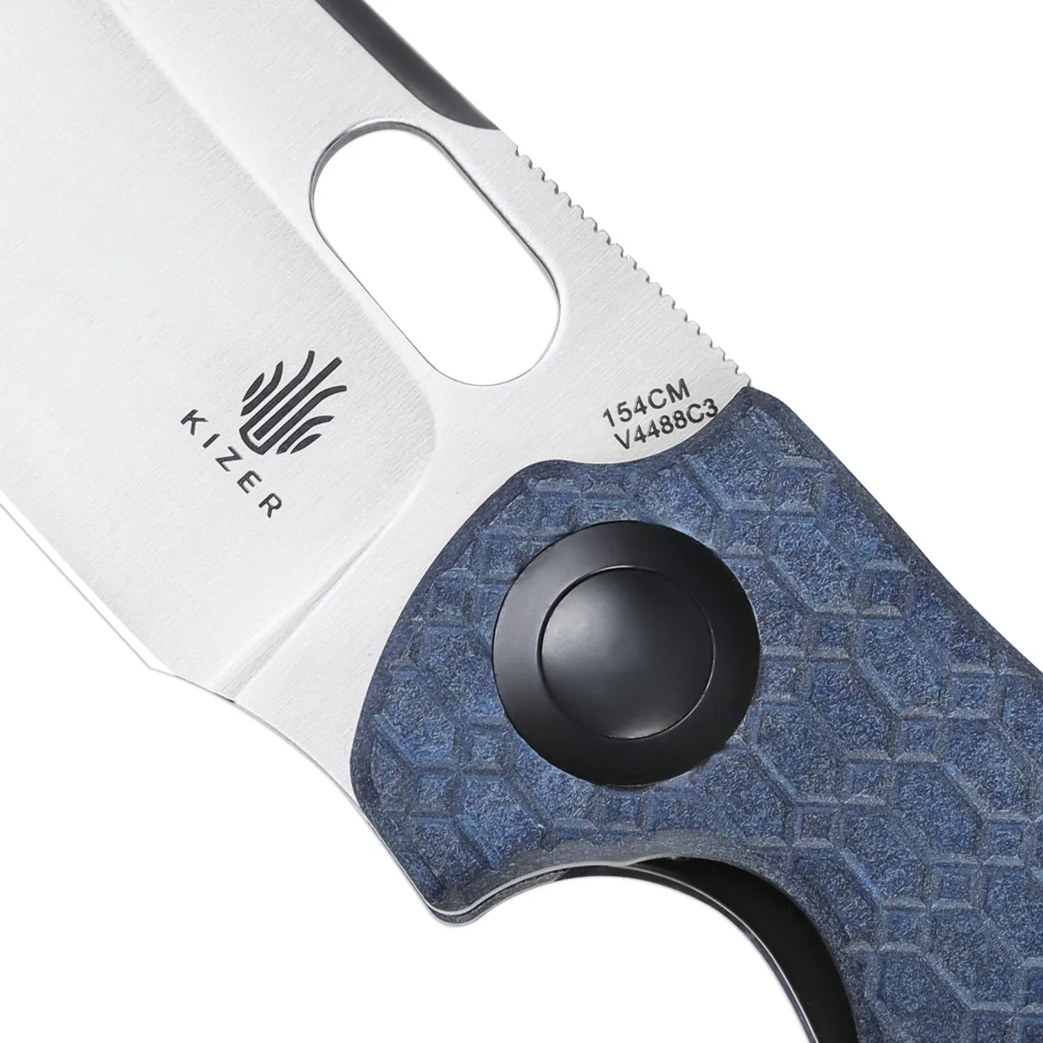 Kizer Sheepdog C01C Liner Lock Knife Blue Richlite Handle V4488C3 (3.30 Satin)