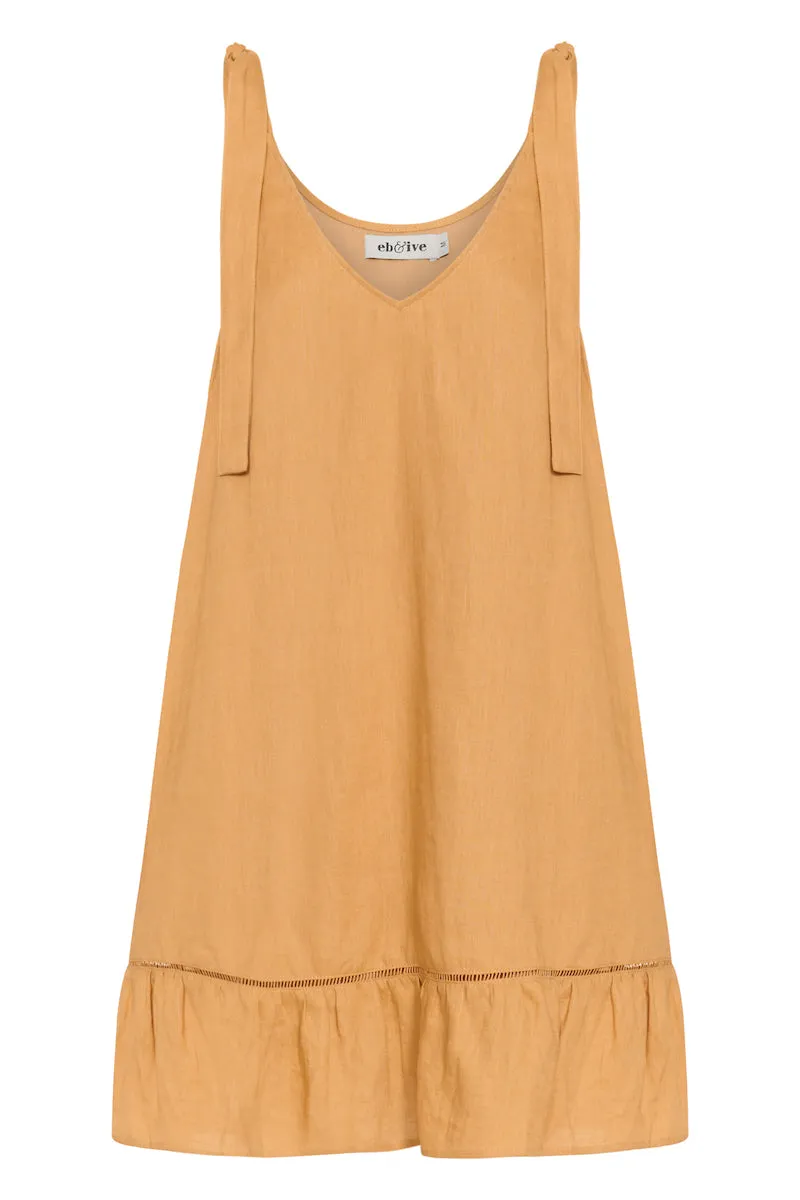 La Vie Tie Dress, Caramel